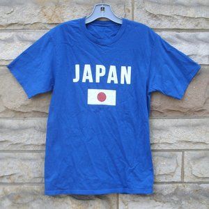 Blue Japan with Flag T-Shirt Unisex Size S
